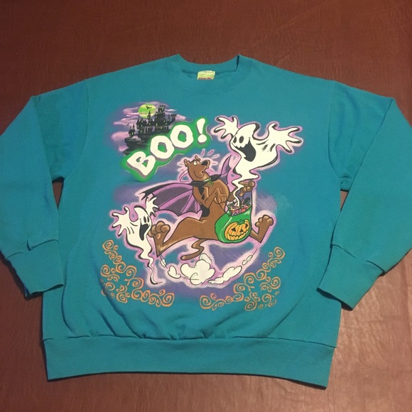 Vtg 9s Scooby Doo Halloween Crewneck L 